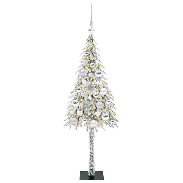 Brad de Crăciun cu 150 LED cu suport Alb 120 cm PE și Oțel WALTI