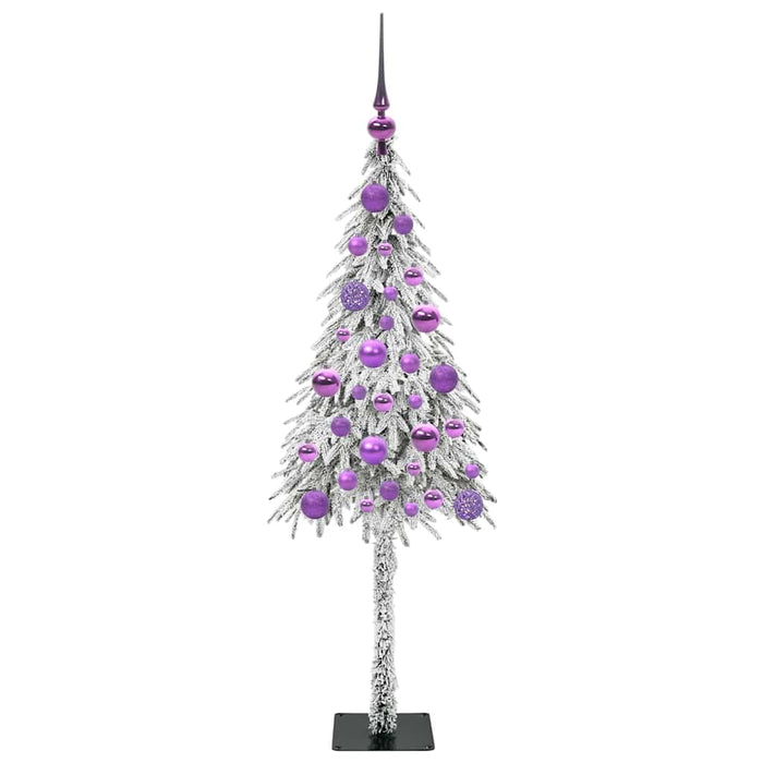 Brad de Crăciun cu 150 LED cu suport Alb 120 cm PE și Oțel WALTI