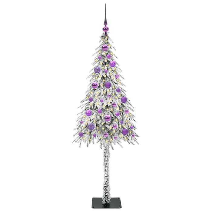 Brad de Crăciun cu 150 LED cu suport Alb 150 cm PE și Oțel - WALTI WALTI