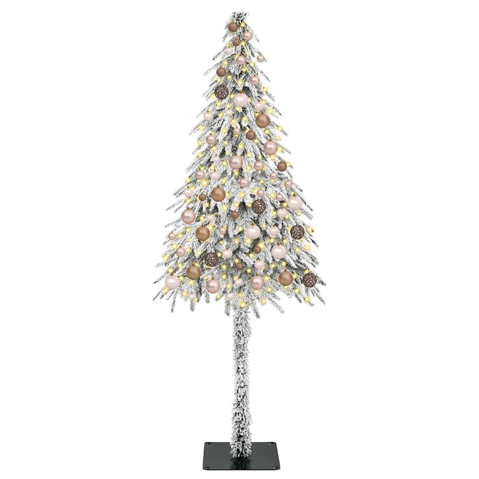 Brad de Crăciun cu 300 LED cu suport Alb 180 cm PE și Oțel - WALTI WALTI