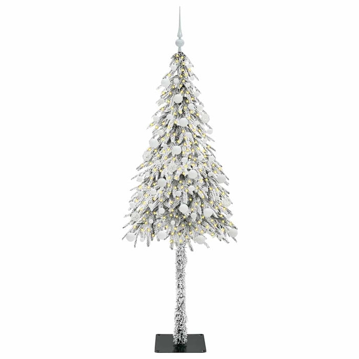 Brad de Crăciun cu 300 LED cu suport Alb 180 cm PE și Oțel WALTI