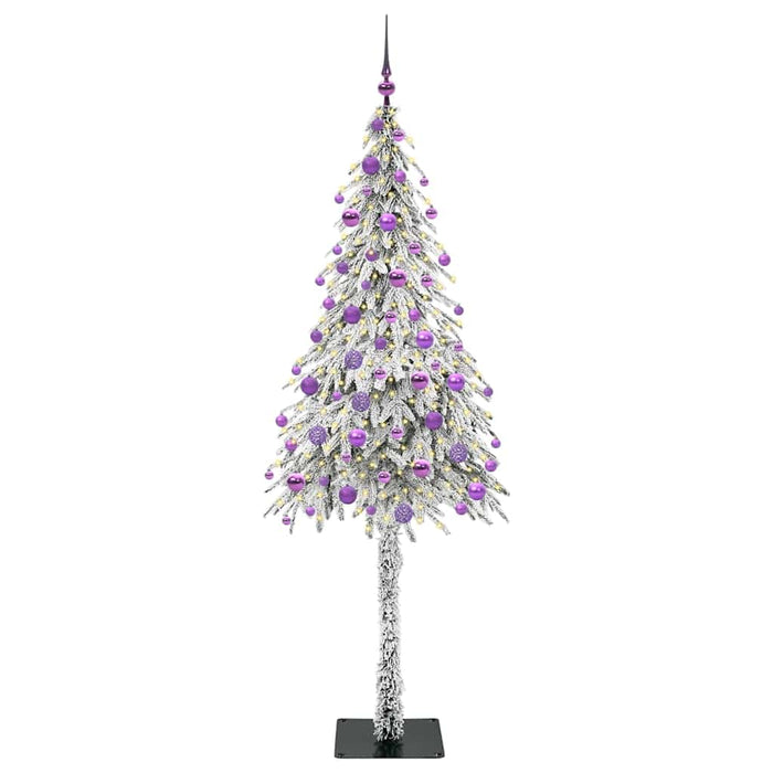 Brad de Crăciun cu 300 LED cu suport Alb 180 cm PE și Oțel WALTI