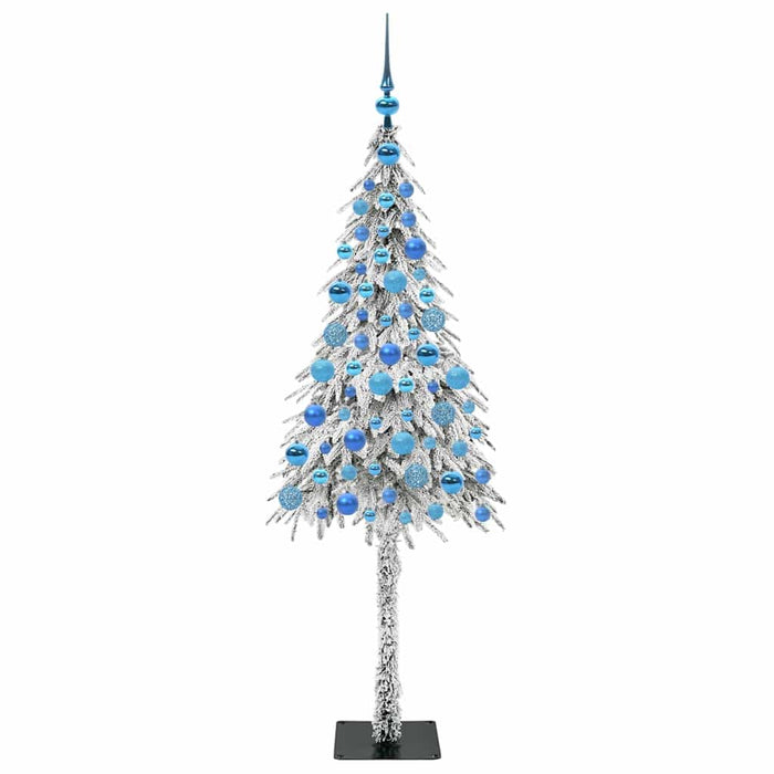Brad de Crăciun cu 300 LED cu suport Alb 180 cm PE și Oțel WALTI