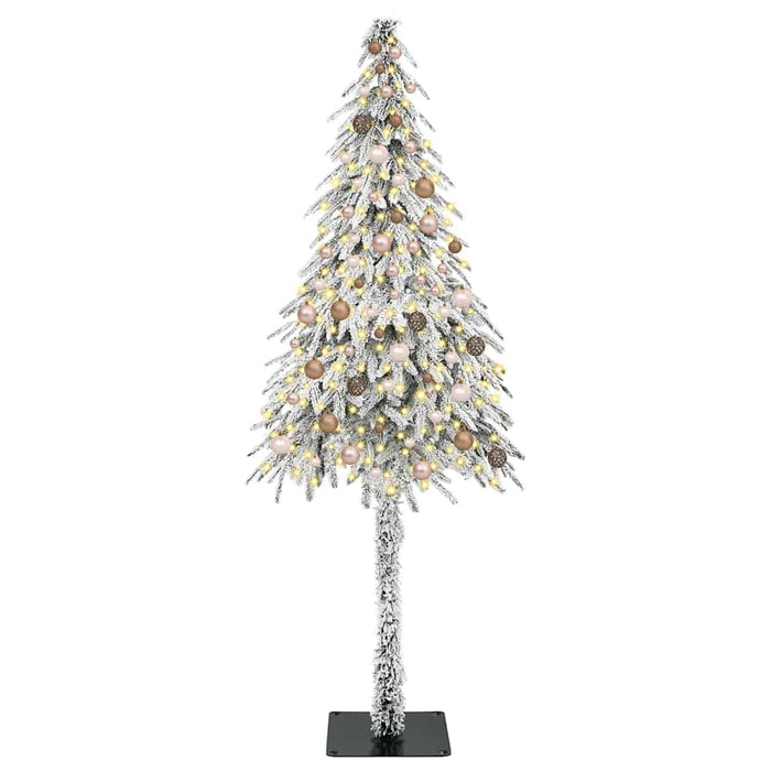 Brad de Crăciun cu 300 LED cu suport Alb 210 cm PE și Oțel - WALTI WALTI