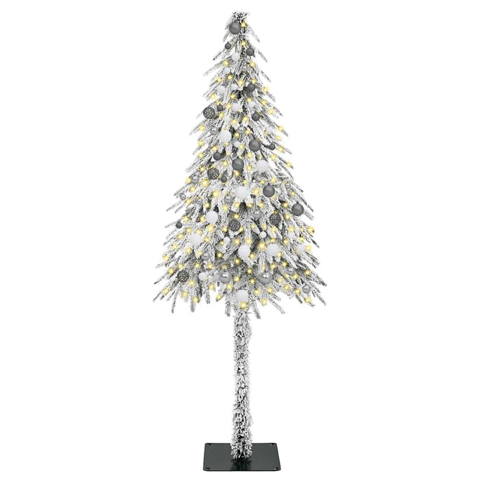 Brad de Crăciun cu 300 LED cu suport Alb 210 cm PE și Oțel - WALTI WALTI