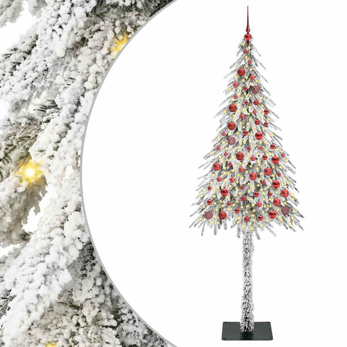 Brad de Crăciun cu 300 LED cu suport Alb 210 cm PE și Oțel - WALTI WALTI