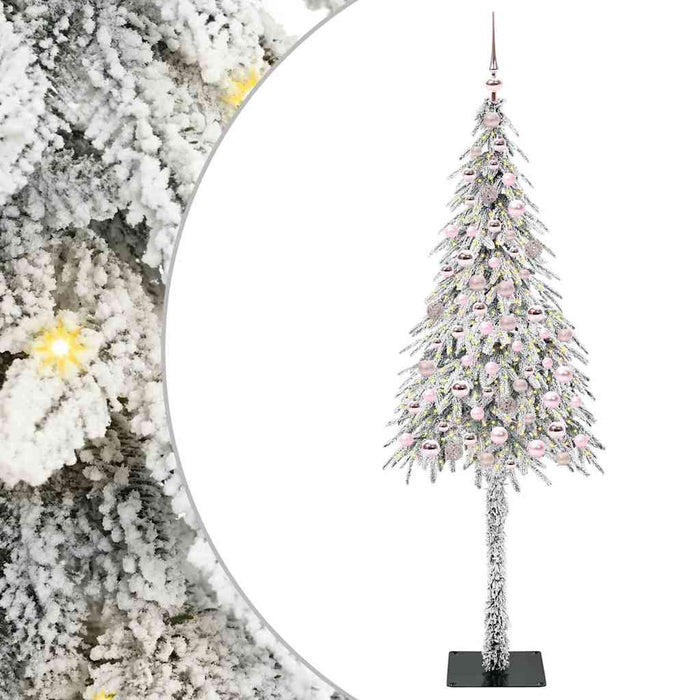 Brad de Crăciun cu 300 LED cu suport Alb 210 cm PE și Oțel - WALTI WALTI