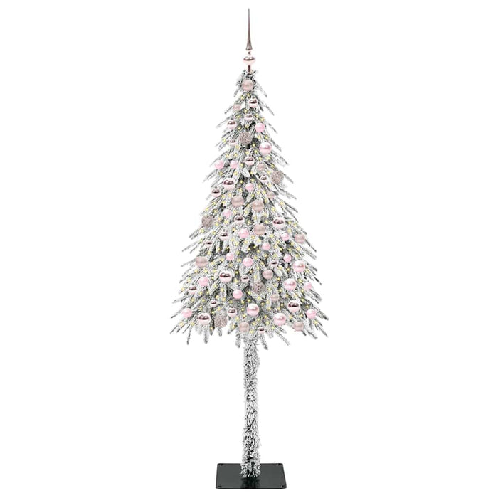 Brad de Crăciun cu 300 LED cu suport Alb 210 cm PE și Oțel - WALTI WALTI