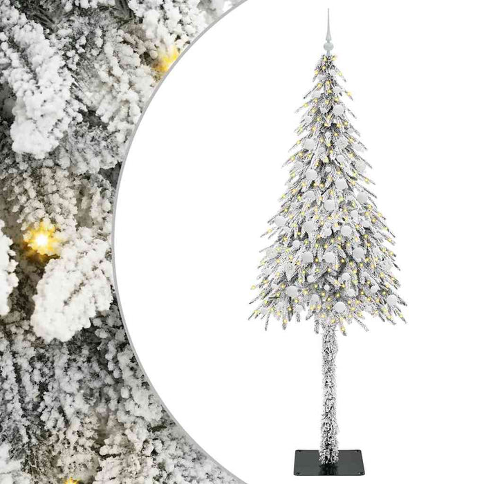 Brad de Crăciun cu 300 LED cu suport Alb 210 cm PE și Oțel - WALTI WALTI