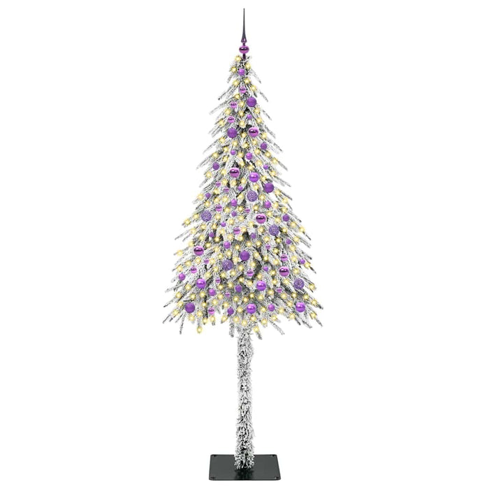 Brad de Crăciun cu 300 LED cu suport Alb 210 cm PE și Oțel - WALTI WALTI