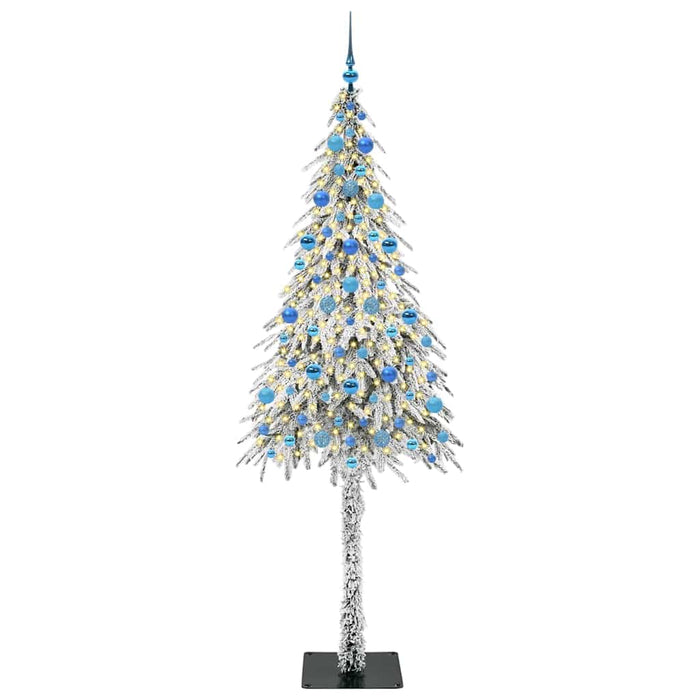 Brad de Crăciun cu 300 LED cu suport Alb 210 cm PE și Oțel - WALTI WALTI