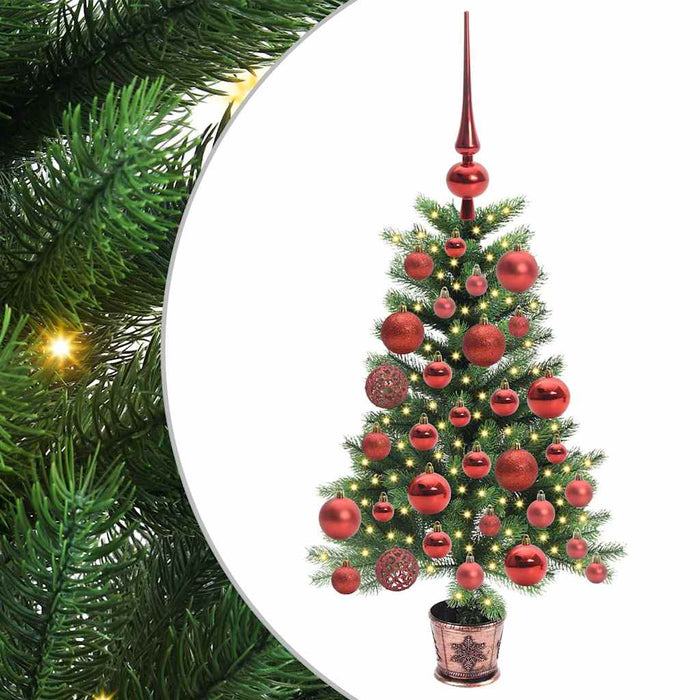Brad de Crăciun cu 150 LED cu suport Verde 65 cm PE - WALTI WALTI