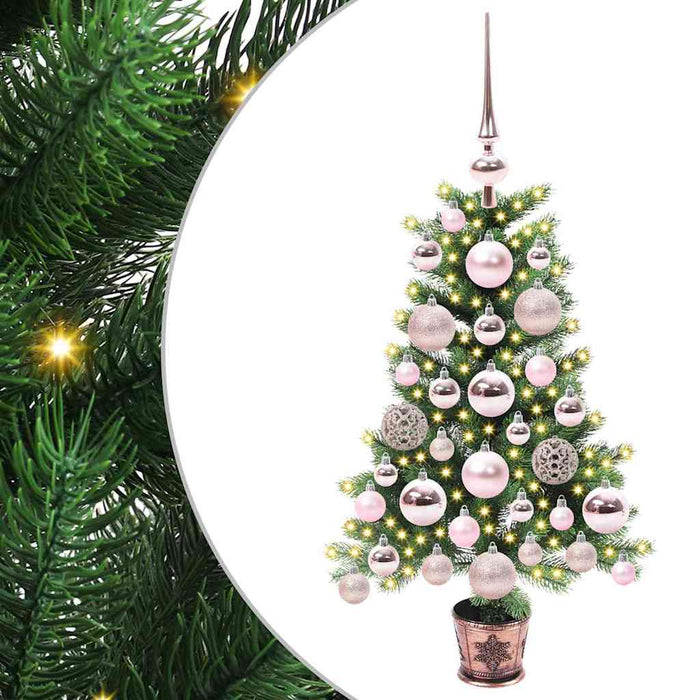 Brad de Crăciun cu 150 LED cu suport Verde 65 cm PE - WALTI WALTI