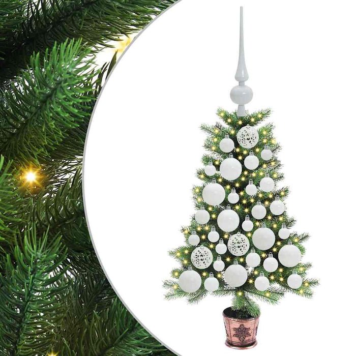 Brad de Crăciun cu 150 LED cu suport Verde 65 cm PE - WALTI WALTI