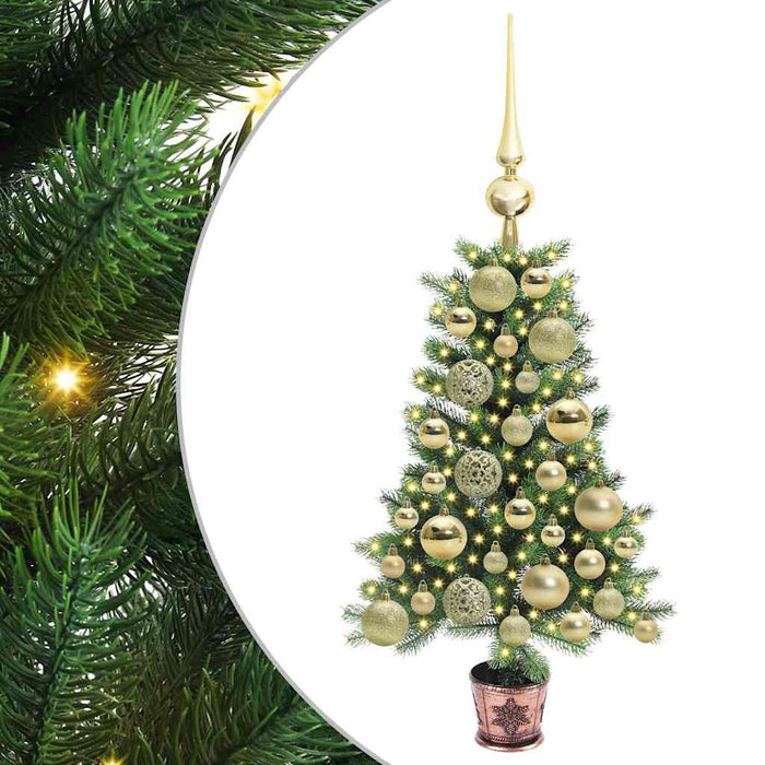 Brad de Crăciun cu 150 LED cu suport Verde 65 cm PE - WALTI WALTI
