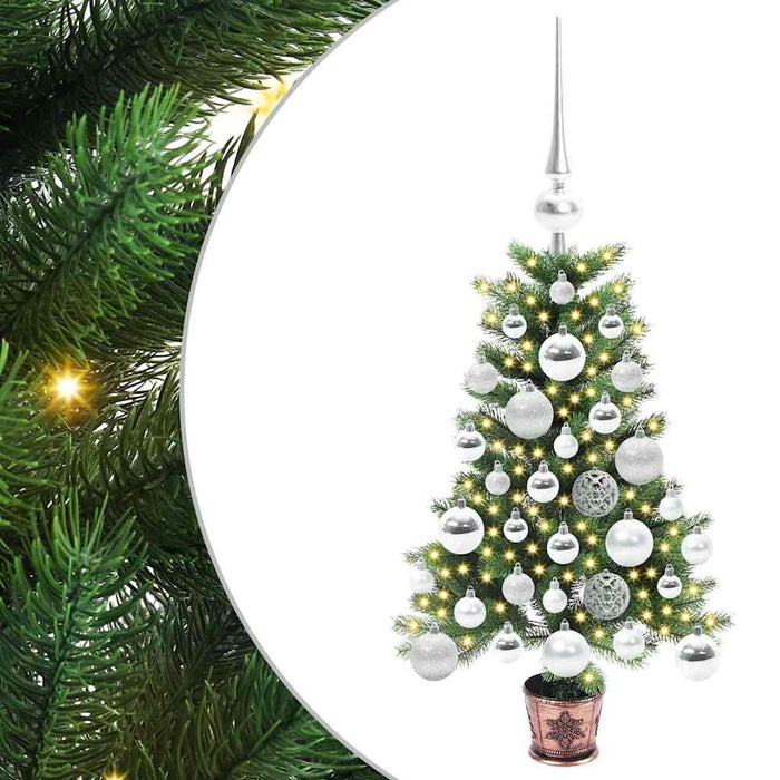 Brad de Crăciun cu 150 LED cu suport Verde 65 cm PE - WALTI WALTI