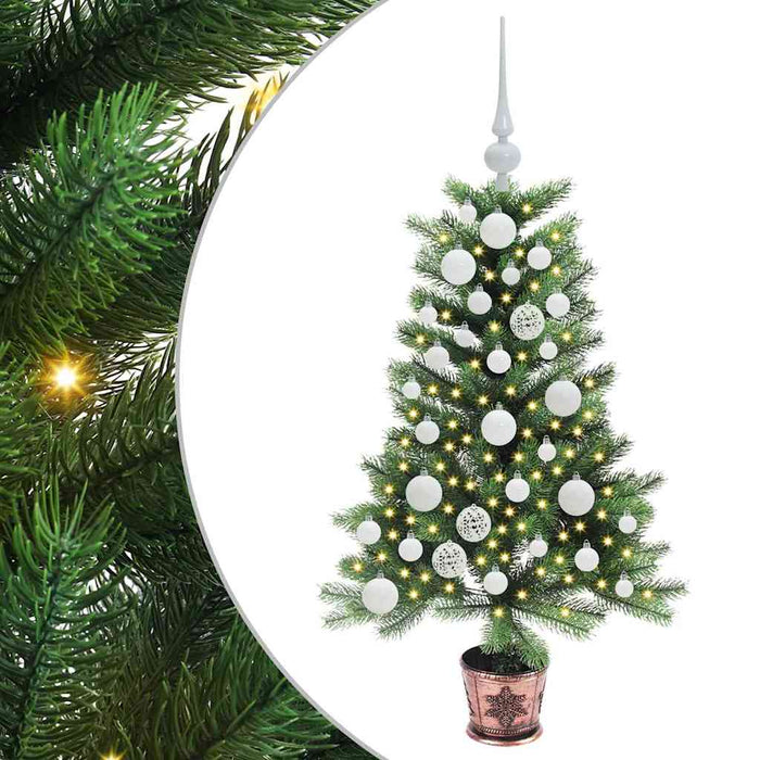 Brad de Crăciun cu 150 LED cu suport Verde 90 cm PE WALTI