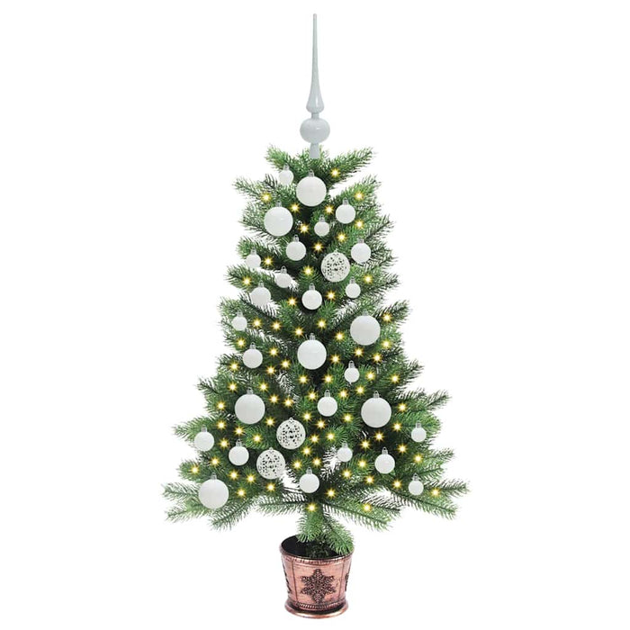 Brad de Crăciun cu 150 LED cu suport Verde 90 cm PE WALTI