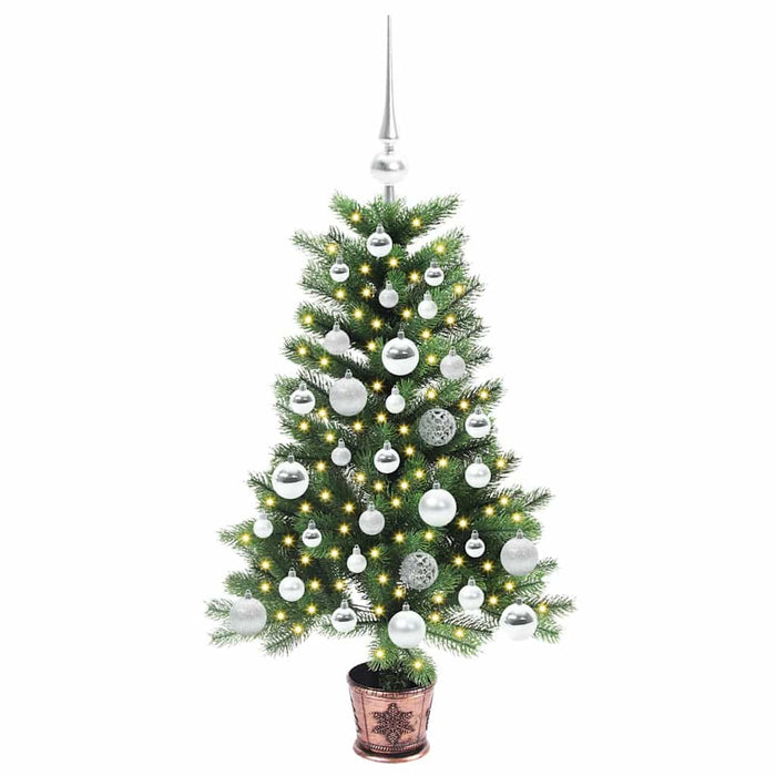 Brad de Crăciun cu 150 LED cu suport Verde 90 cm PE - WALTI WALTI