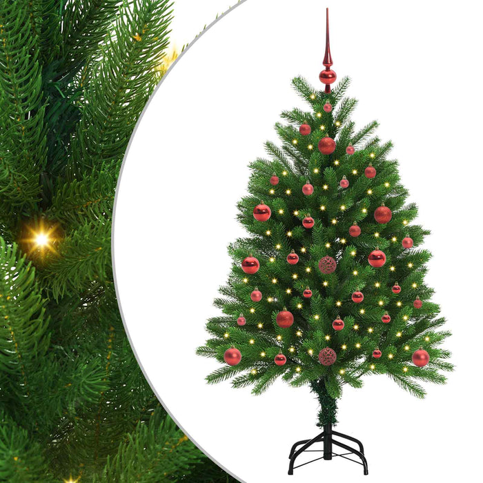 Brad de Crăciun cu 150 LED cu suport Verde 120 cm PE - WALTI WALTI