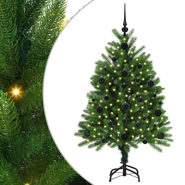 Brad de Crăciun cu 150 LED cu suport Verde 120 cm PE - WALTI WALTI