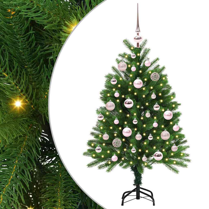 Brad de Crăciun cu 150 LED cu suport Verde 120 cm PE - WALTI WALTI