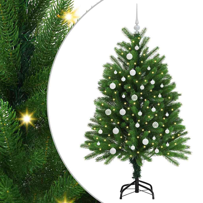 Brad de Crăciun cu 150 LED cu suport Verde 120 cm PE - WALTI WALTI
