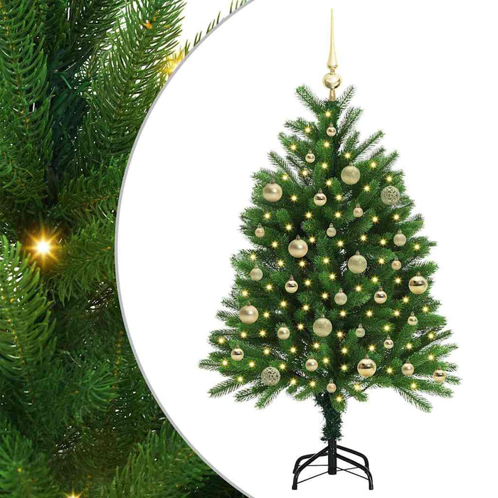 Brad de Crăciun cu 150 LED cu suport Verde 120 cm PE - WALTI WALTI