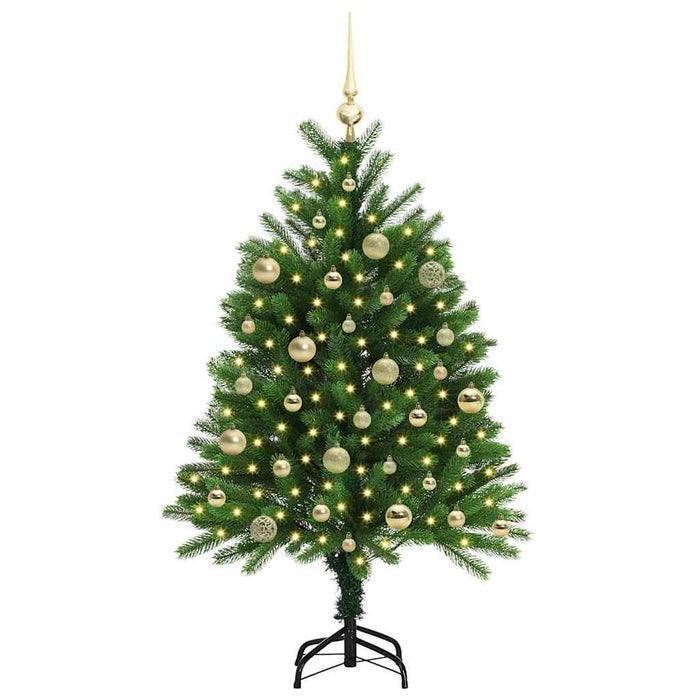 Brad de Crăciun cu 150 LED cu suport Verde 120 cm PE - WALTI WALTI