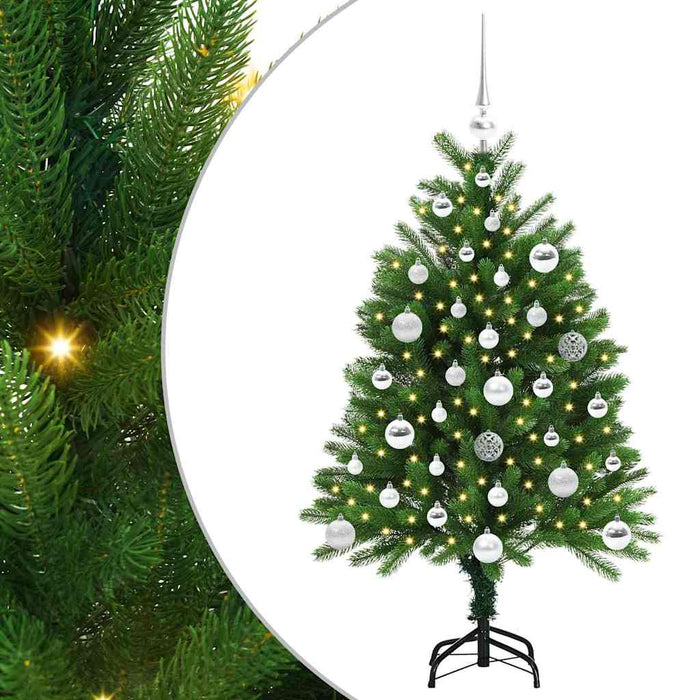 Brad de Crăciun cu 150 LED cu suport Verde 120 cm PE - WALTI WALTI