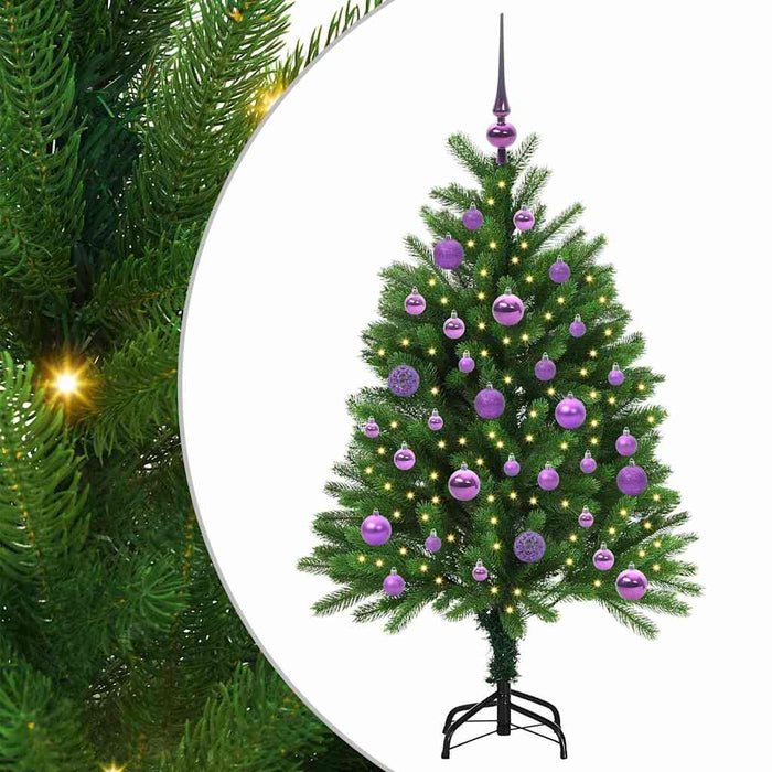 Brad de Crăciun cu 150 LED cu suport Verde 120 cm PE - WALTI WALTI