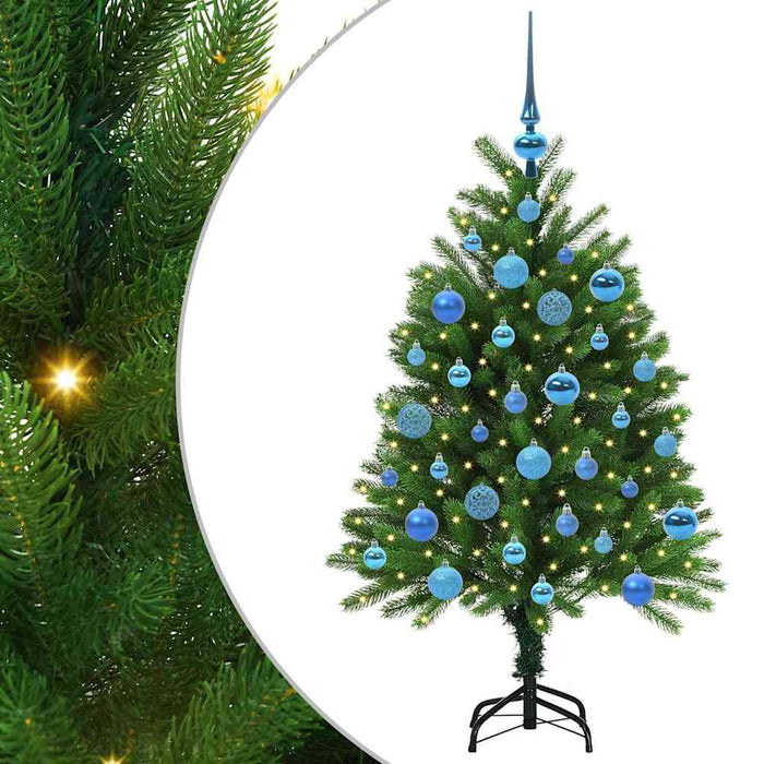 Brad de Crăciun cu 150 LED cu suport Verde 120 cm PE - WALTI WALTI