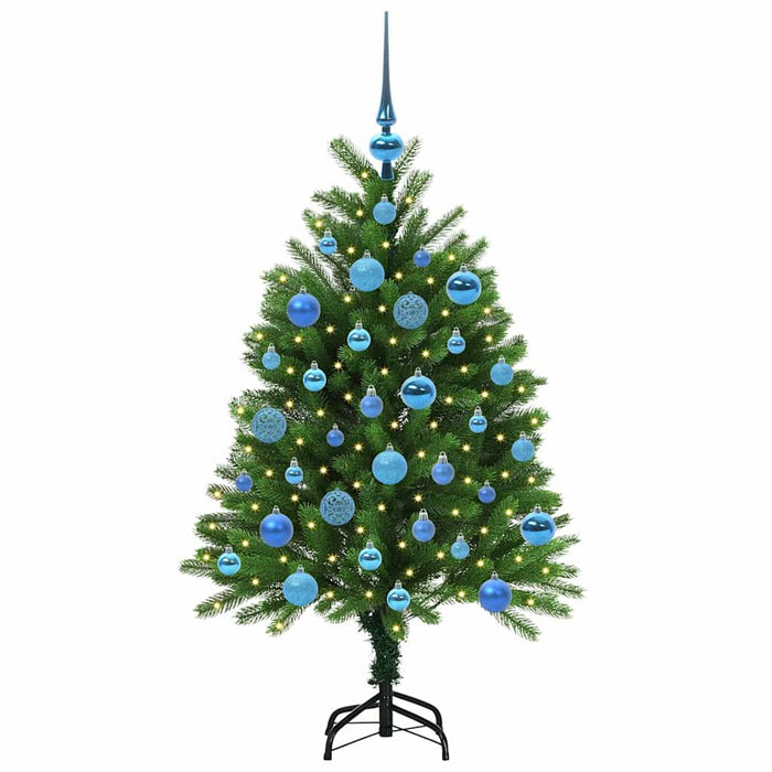 Brad de Crăciun cu 150 LED cu suport Verde 120 cm PE - WALTI WALTI
