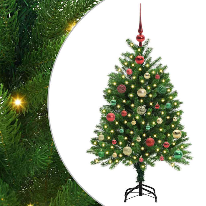 Brad de Crăciun cu 150 LED cu suport Verde 120 cm PE - WALTI WALTI
