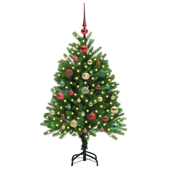 Brad de Crăciun cu 150 LED cu suport Verde 120 cm PE - WALTI WALTI