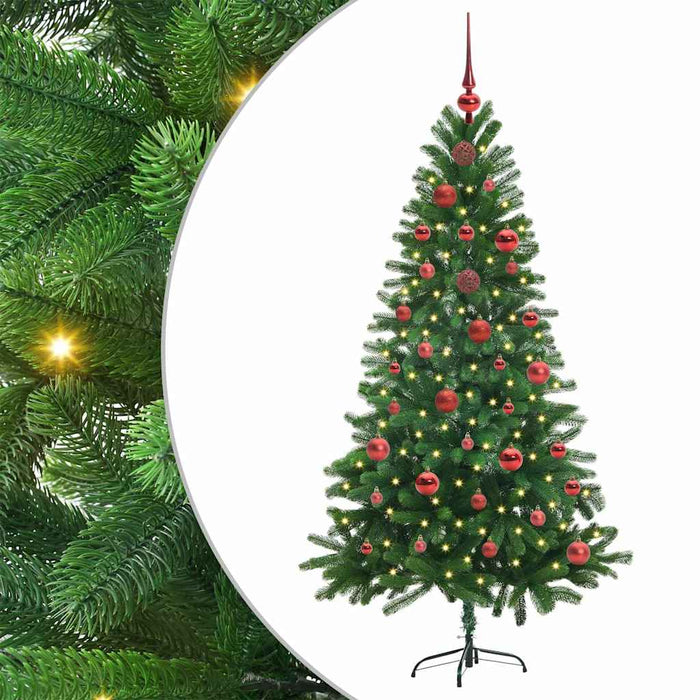 Brad de Crăciun cu 150 LED cu suport Verde 150 cm PE - WALTI WALTI