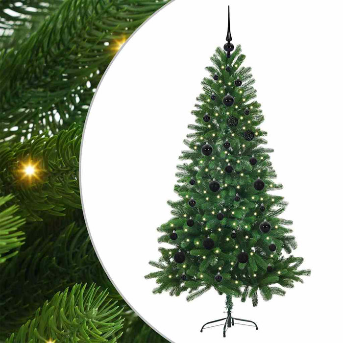Brad de Crăciun cu 150 LED cu suport Verde 150 cm PE - WALTI WALTI