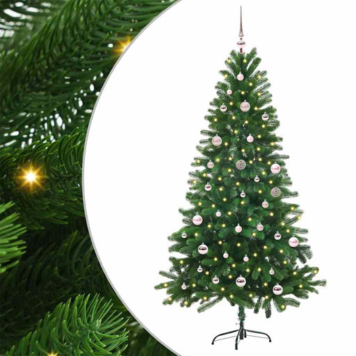 Brad de Crăciun cu 150 LED cu suport Verde 150 cm PE - WALTI WALTI
