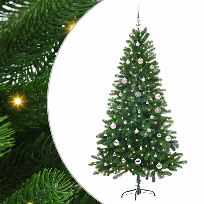Brad de Crăciun cu 150 LED cu suport Verde 150 cm PE - WALTI WALTI