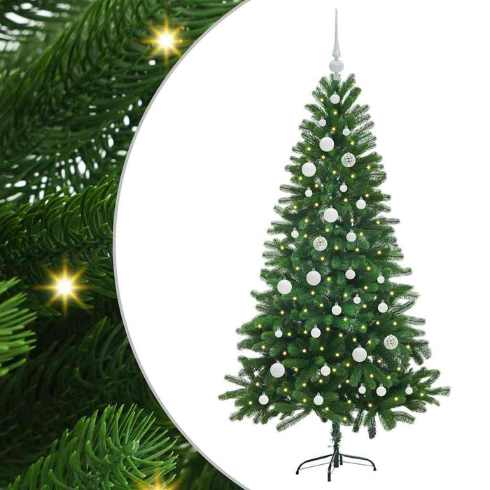 Brad de Crăciun cu 150 LED cu suport Verde 150 cm PE - WALTI WALTI