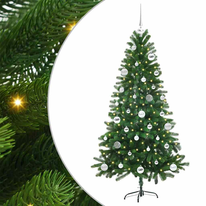 Brad de Crăciun cu 150 LED cu suport Verde 150 cm PE - WALTI WALTI
