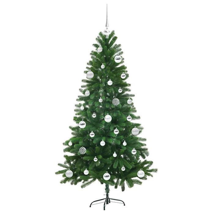 Brad de Crăciun cu 150 LED cu suport Verde 150 cm PE - WALTI WALTI