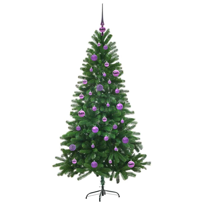 Brad de Crăciun cu 150 LED cu suport Verde 150 cm PE - WALTI WALTI