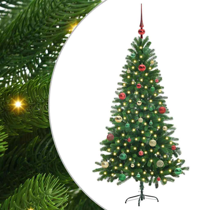 Brad de Crăciun cu 150 LED cu suport Verde 150 cm PE - WALTI WALTI