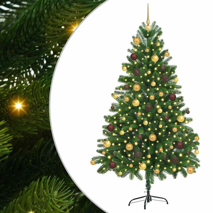 Brad de Crăciun cu 300 LED cu suport Verde 180 cm PE WALTI