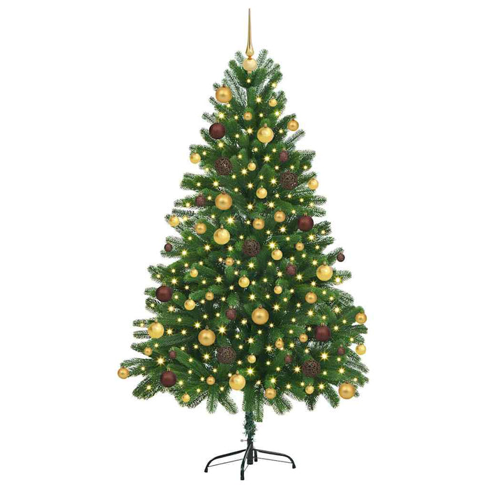 Brad de Crăciun cu 300 LED cu suport Verde 180 cm PE WALTI