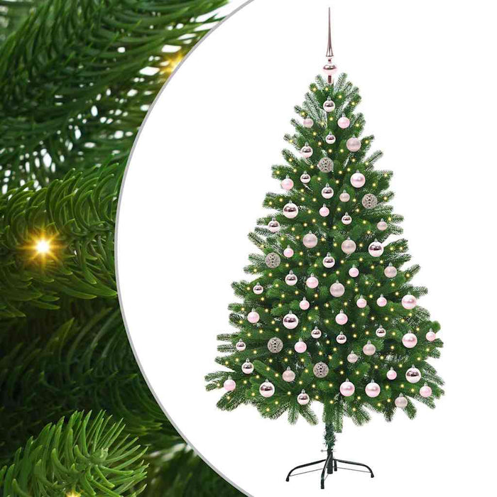 Brad de Crăciun cu 300 LED cu suport Verde 180 cm PE - WALTI WALTI