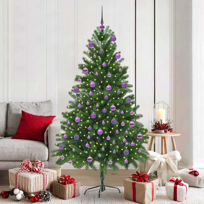 Brad de Crăciun cu 300 LED cu suport Verde 180 cm PE - WALTI WALTI