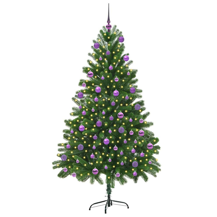 Brad de Crăciun cu 300 LED cu suport Verde 180 cm PE - WALTI WALTI