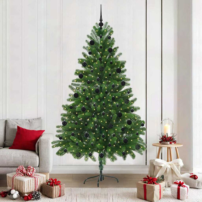 Brad de Crăciun cu 300 LED cu suport Verde 210 cm PE - WALTI WALTI